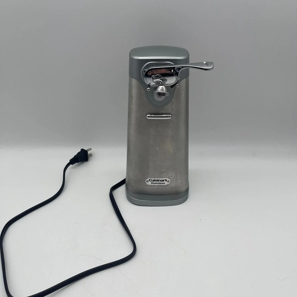 Cuisinart Deluxe Stainless Steel Electric Can Opener SCO-60BN Silver One-Touch